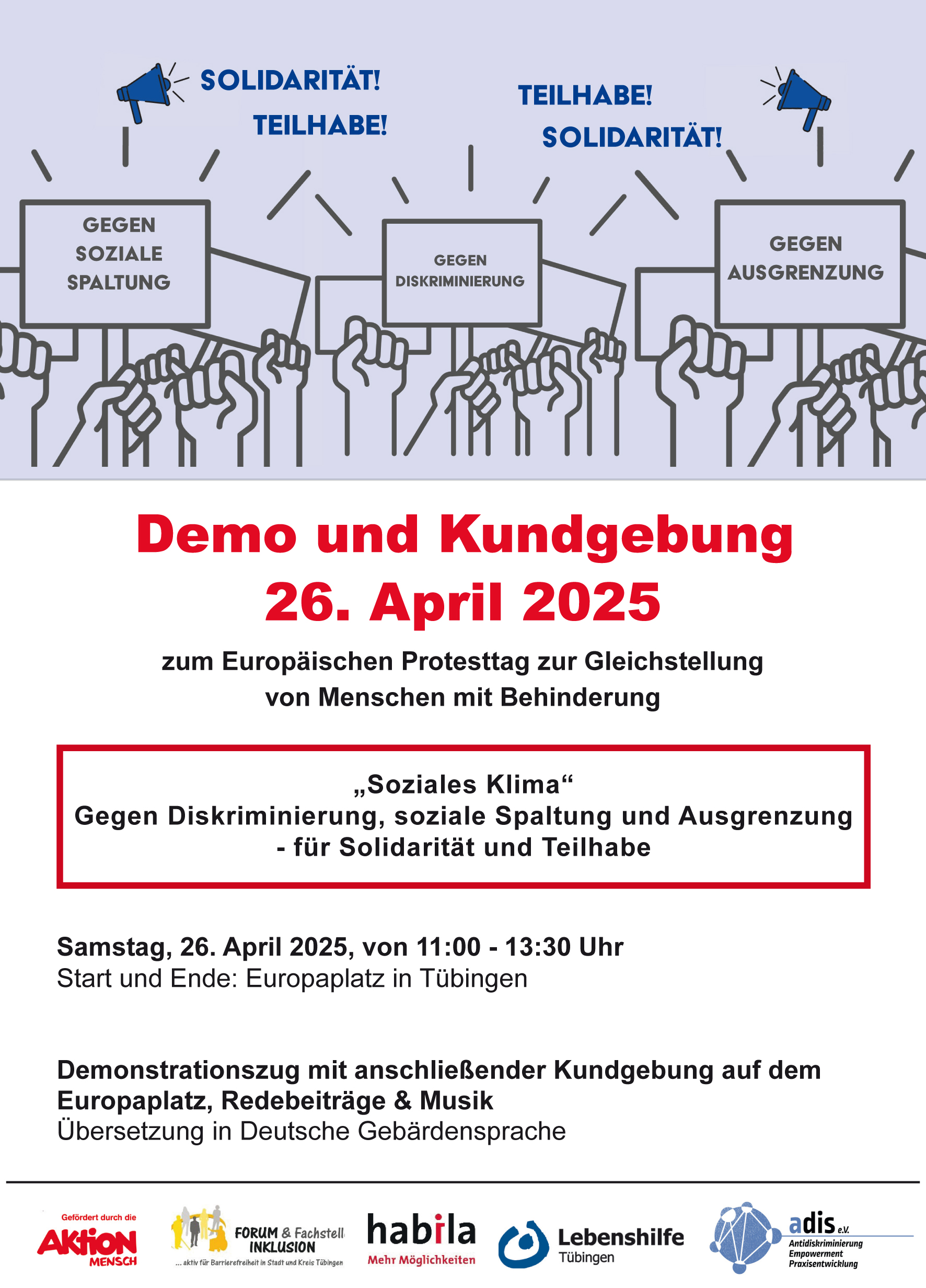 Protesttag 2025 Flyer Seite 1